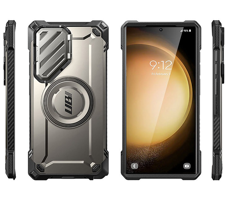 Etui Supcase Unicorn Beetle Mag XT z MagSafe do Galaxy S24 Ultra, niebieskie